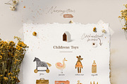 Scandi Nursery Watercolor Collection, a Texture Illustration by Creativeqube Design (Thumbnail 3 of 18)