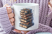 Spooky Books Library Clipart, an Illustration by Pixels.Craft (Thumbnail 7 of 7)
