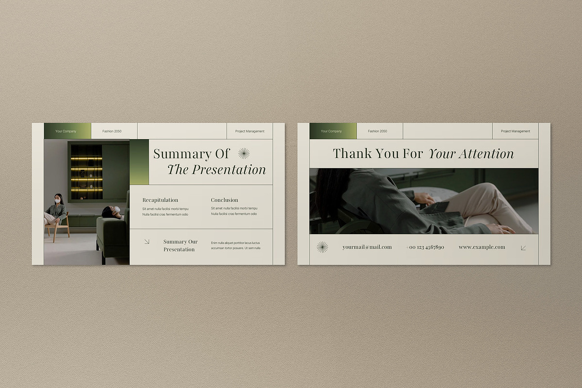 Cream Fashion Brand Google Slide, a Presentation Template by graphicook (Photo 3 of 4)