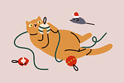 Cute, funny Christmas cats set, an Animal Illustration by Good Studio (Thumbnail 7 of 22)