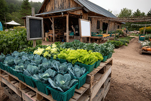 Fresh veggies at market, a Photo by Beautiful things