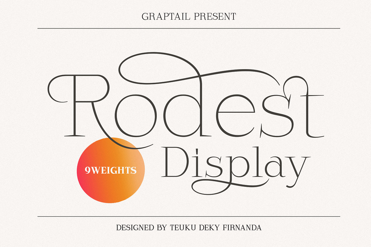 Rodest - Font Family, a Serif Font by Graptail (Photo 1 of 13)