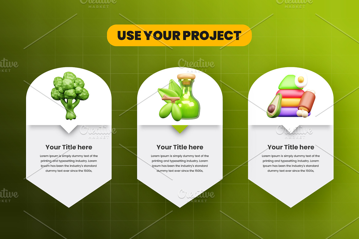 Nutrition Food 3d Icon Pack, an Object 3D Model by Ui Stock (Photo 6 of 6)