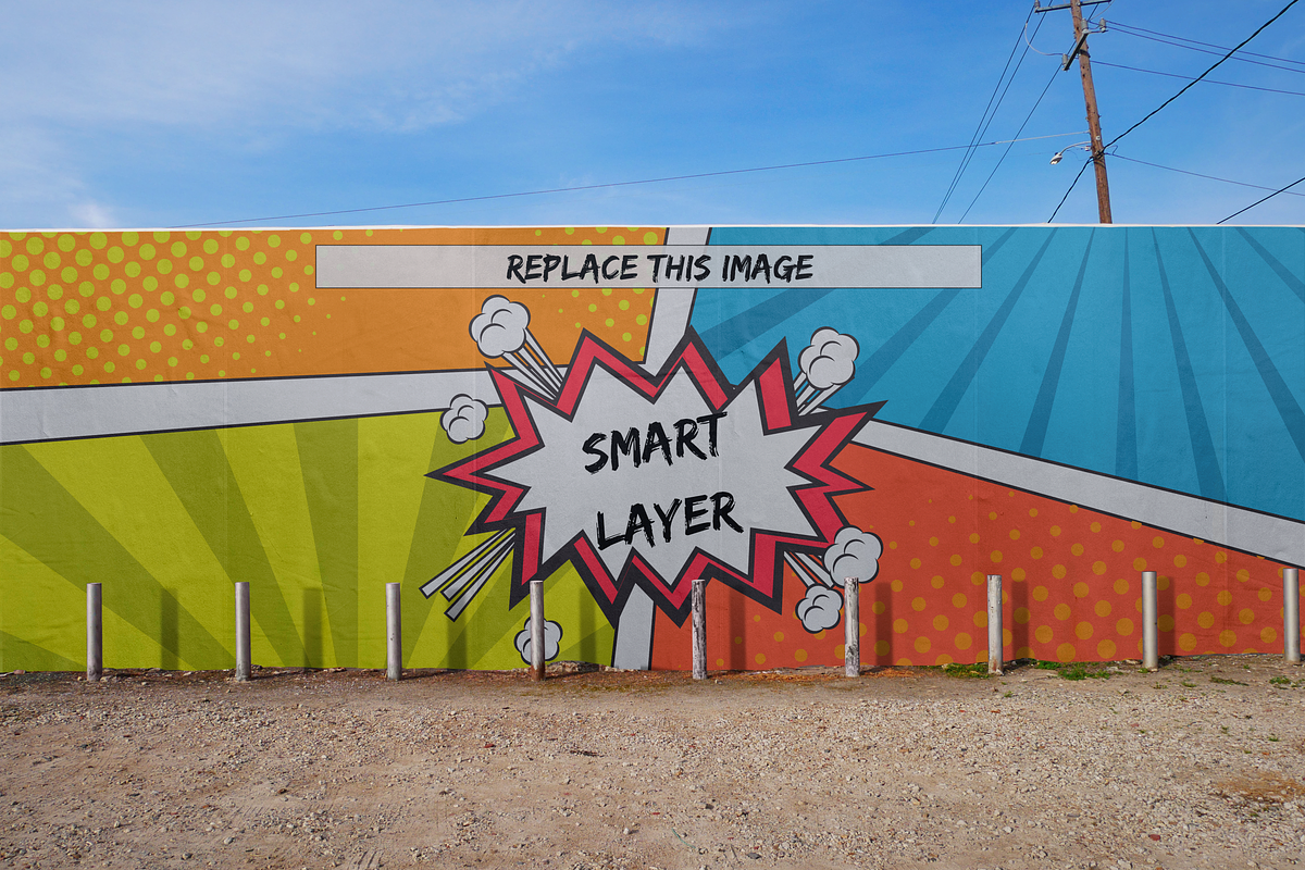 Hoarding Billboard Mockup Template, an Advertising Mockup by GearShift (Photo 3 of 4)