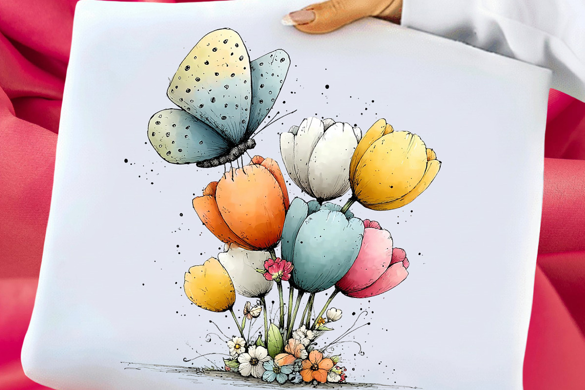 Whimsical Easter Butterfly Clipart, an Illustration by Libby Wishes (Photo 7 of 17)