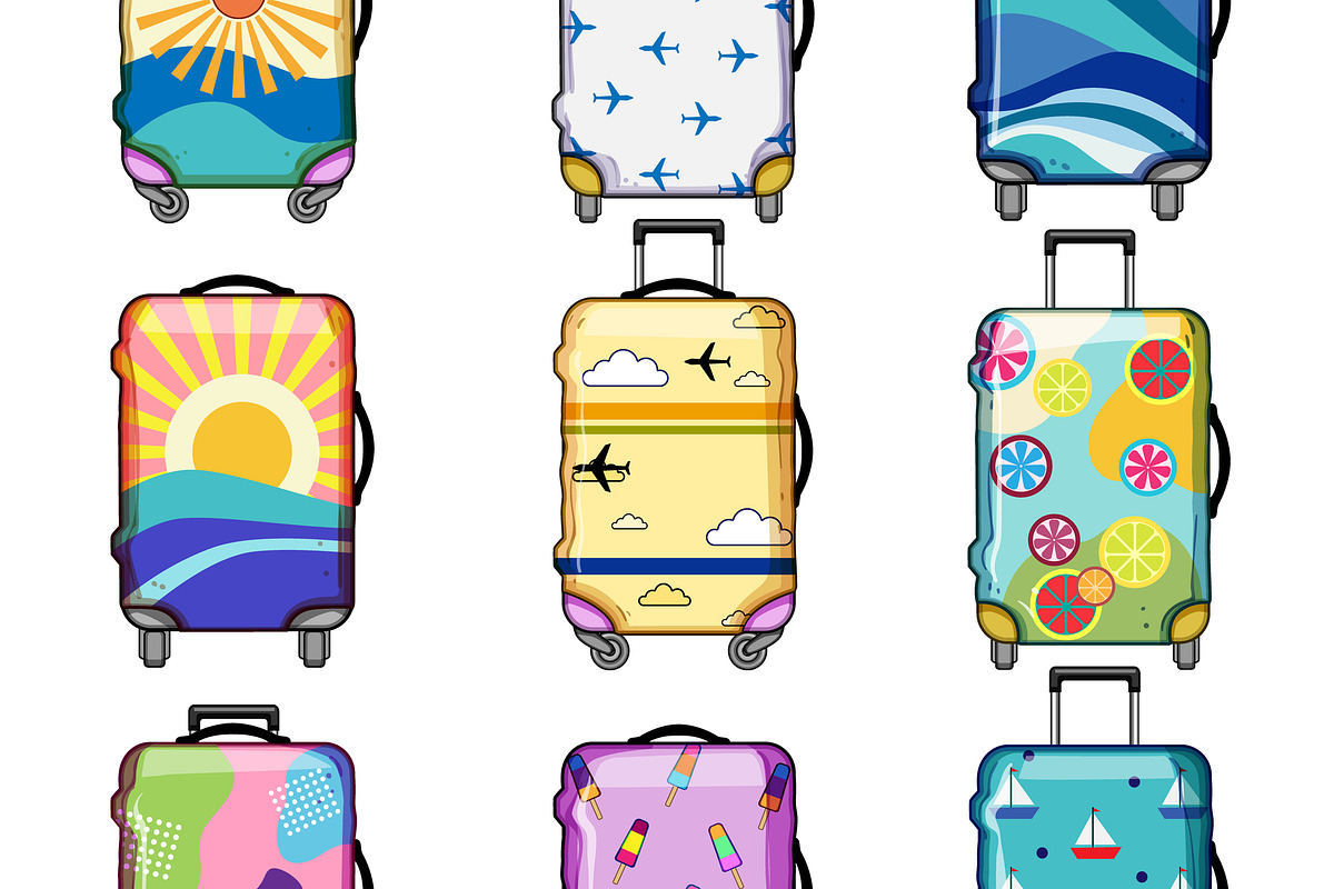 Colorful luggage covers for holiday, an Object Graphic by pikepicture (Photo 3 of 3)
