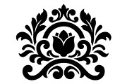 Elegant Floral Ornament Silhouette, an Object Graphic by hafijul (Thumbnail 2 of 4)