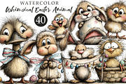 Whimsical Easter Animal Clipart, an Illustration by OK Design (Thumbnail 1 of 6)