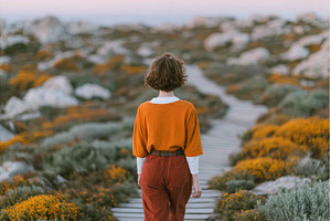 A botanist woman with a backpack is, an Animal Photo by ZinetroN