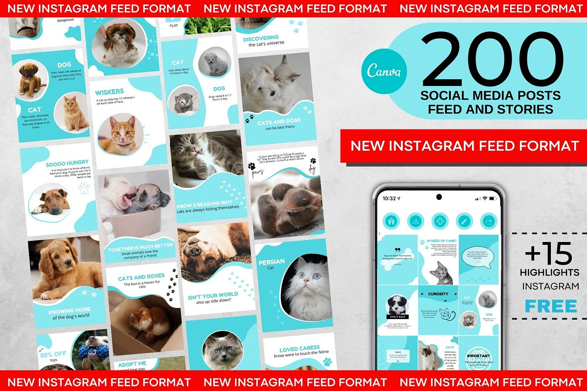 Pet Shop Pets Care Social Media Kit Creative Market