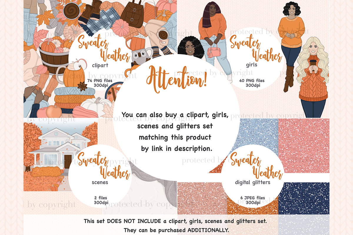 Sweater Weather Patterns, a Pattern Graphic by GlamArtZhanna (Photo 4 of 4)