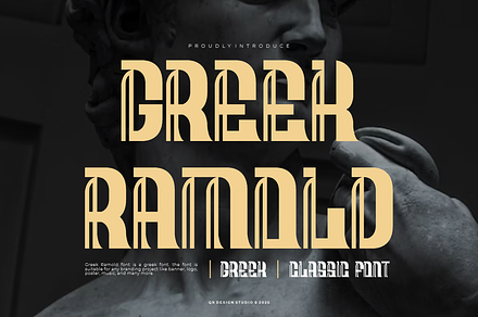 Greek Ramold Font, a Blackletter Font by QR Design Studio