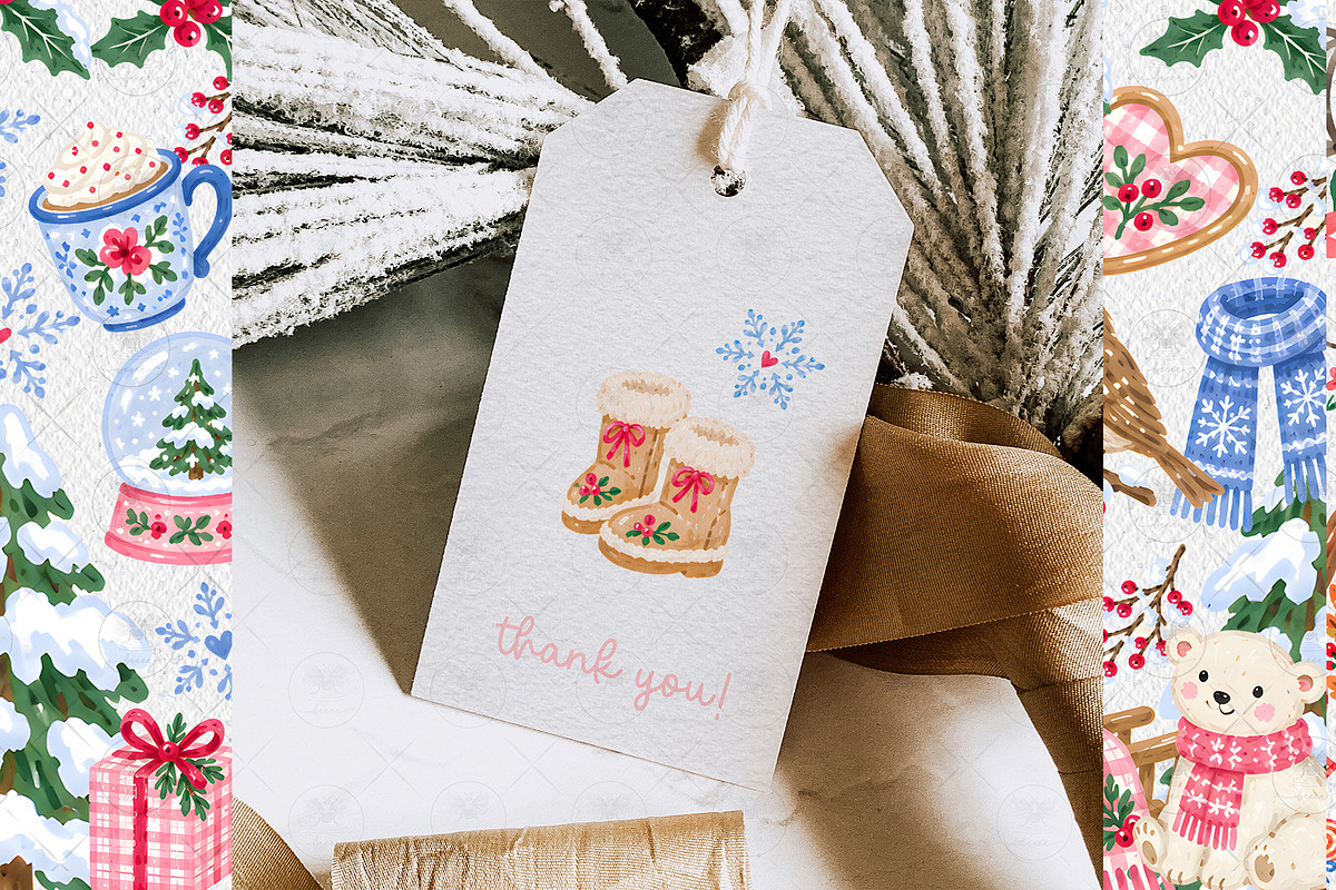 Cozy Winter Christmas Clipart, a Decorative Illustration by BigCakeBee (Photo 3 of 3)