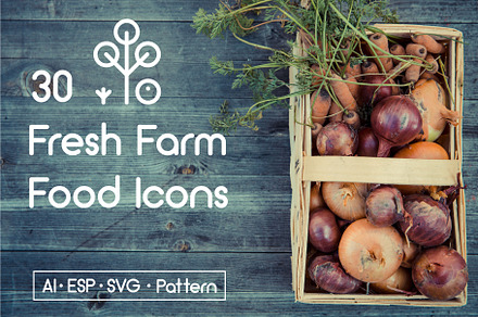 Line Farm Icons.