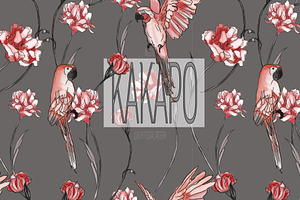 Kakapo, Luxury Floral Pattern