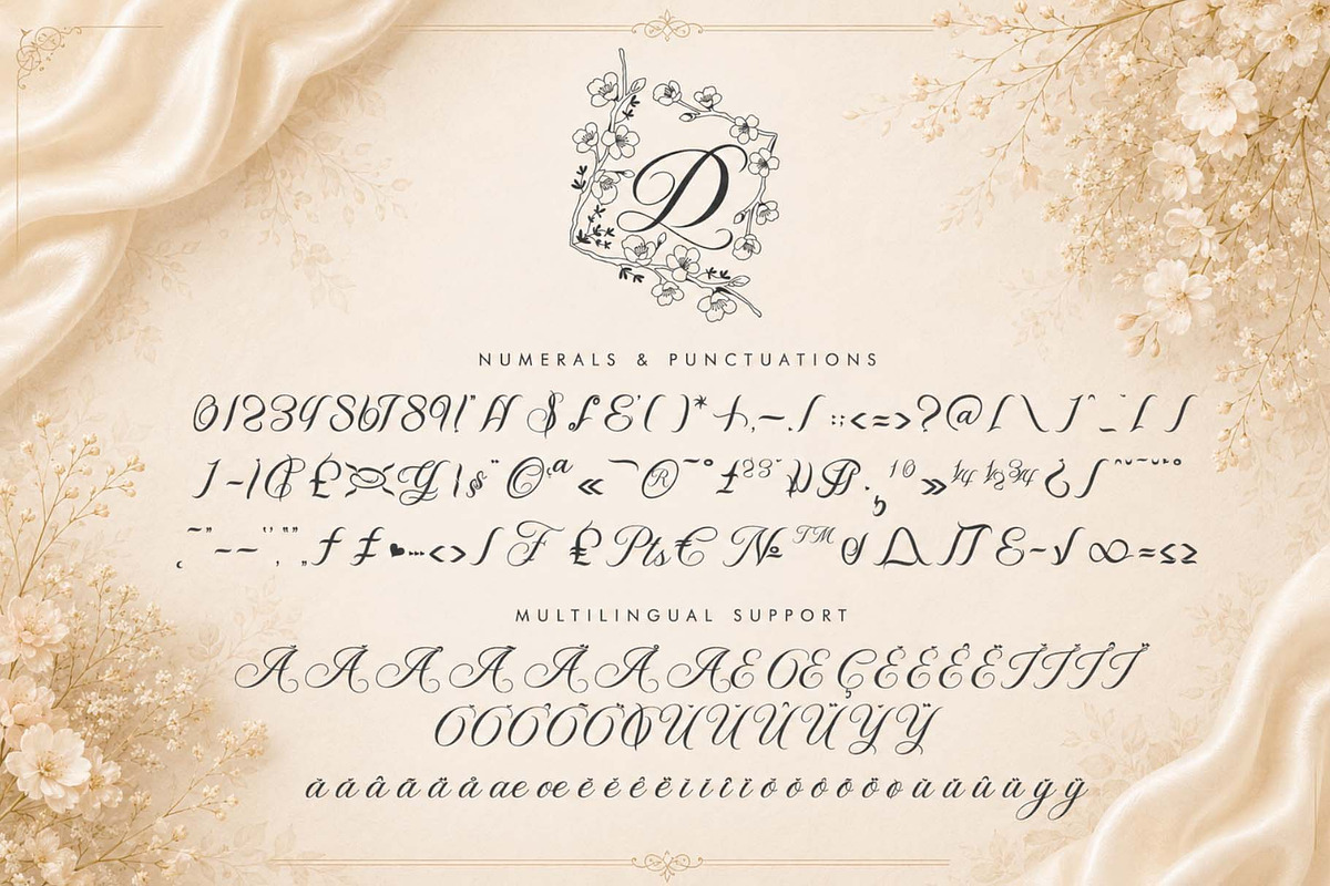 Difarina Sweet Monogram, a Handwritten Font by Yoga Letter (Photo 6 of 6)