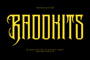 Raddkits Blackletter Display Font, a Blackletter Font by Maulana Creative (Thumbnail 1 of 7)