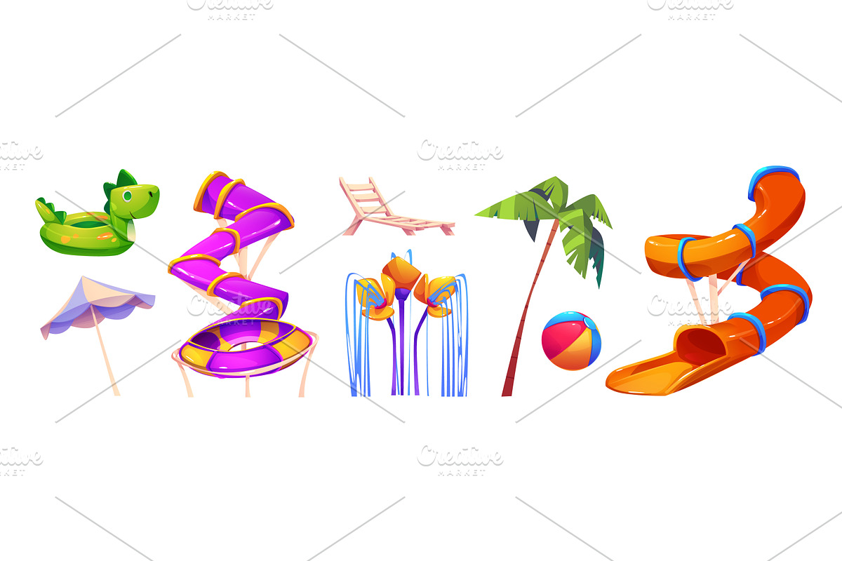 Waterpark slide and equipment for, a Sport Illustration by art PVP - market