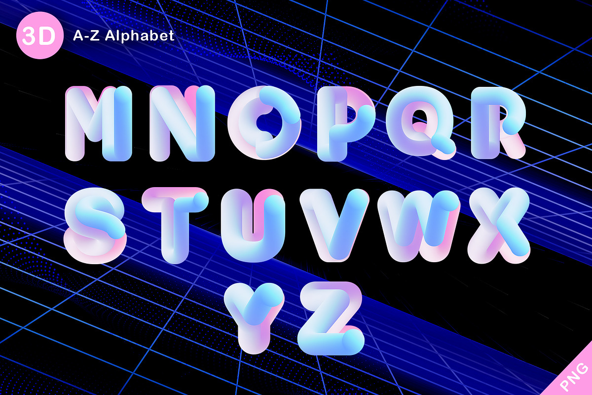 3D Blending Lettering, an Object 3D Model by VL Shop (Photo 5 of 5)