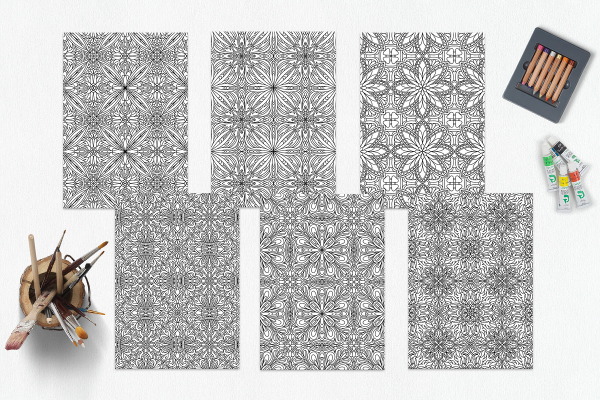 Patterns for coloring PDF,JPG vol-11, a Brochure Template by dnapslvsk (Photo 6 of 6)