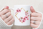 Garden Flower Frames Gold Watercolor, an Illustration by Sublimation Artist (Thumbnail 5 of 6)