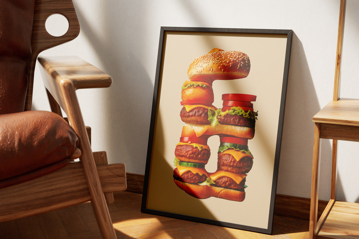 Burger Font, a Sans Serif Font by Handmadefont (Photo 8 of 11)