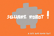 Square robot font, a Font by Sofs designs (Thumbnail 1 of 4)