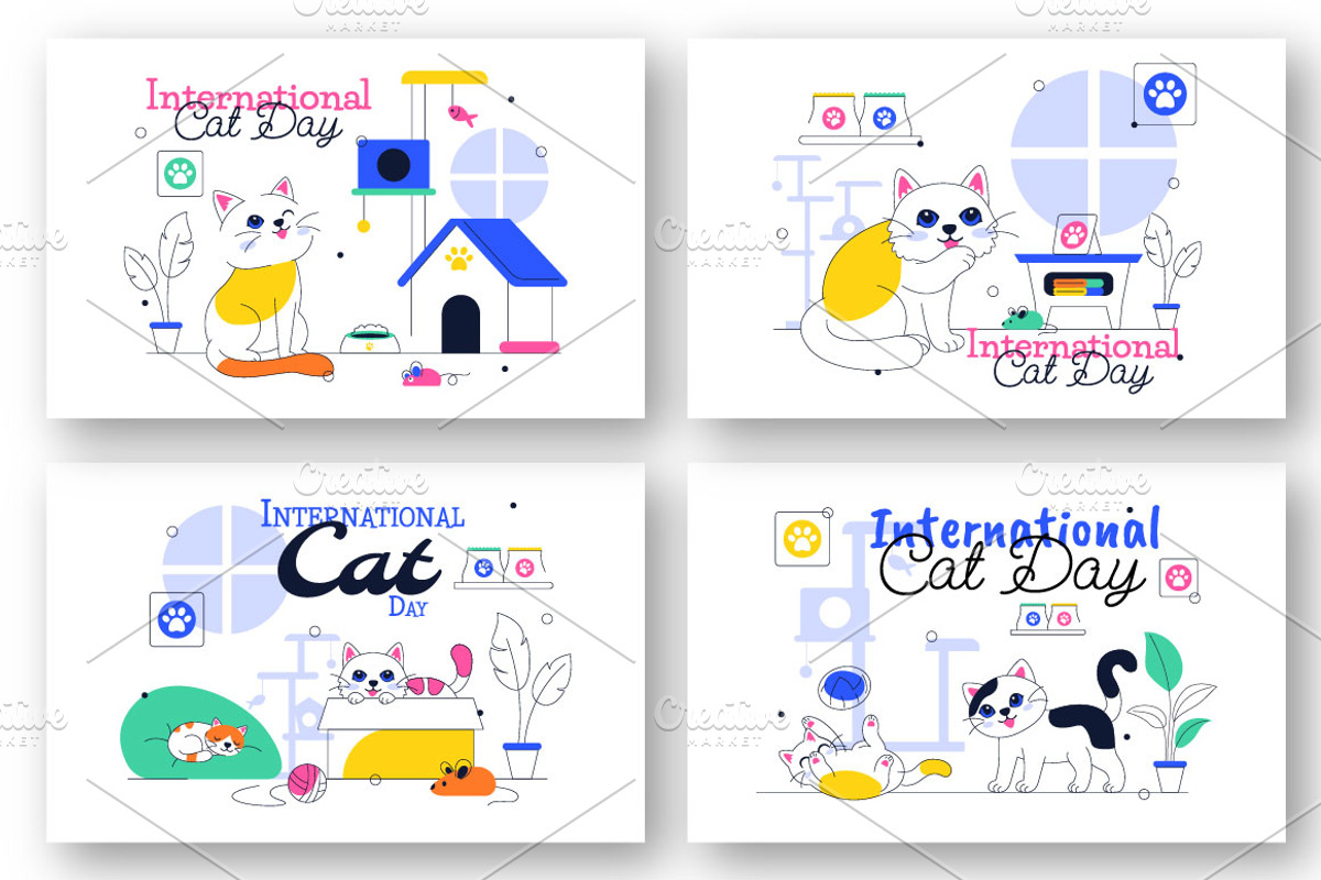 10 International Cat Day, an Animal Illustration by denayunebgt (Photo 3 of 4)