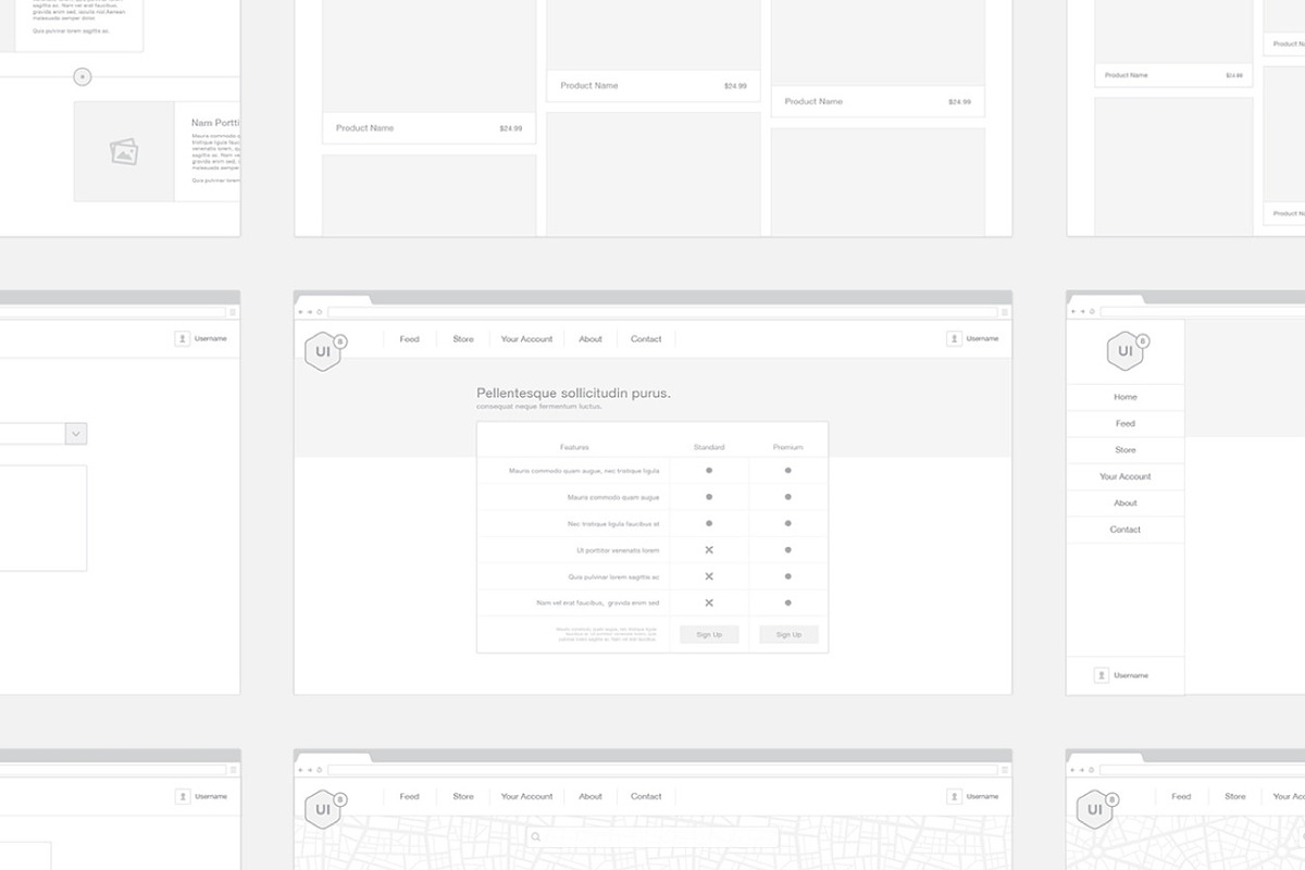 Wireframe Kit - V2, a Templates & Theme by UI8 (Photo 2 of 7)