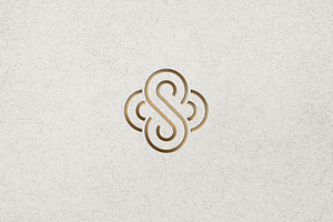 Minimalist Initials SS Flower Logo