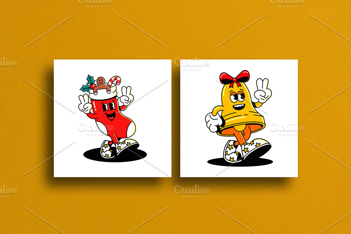 Groovy Christmas Characters set, an Object Graphic by Creative Graphics (Photo 2 of 7)