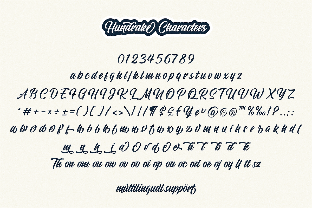 Hundrake Bold Script Font, a Script Font by Namara Creative Studio (Photo 6 of 11)