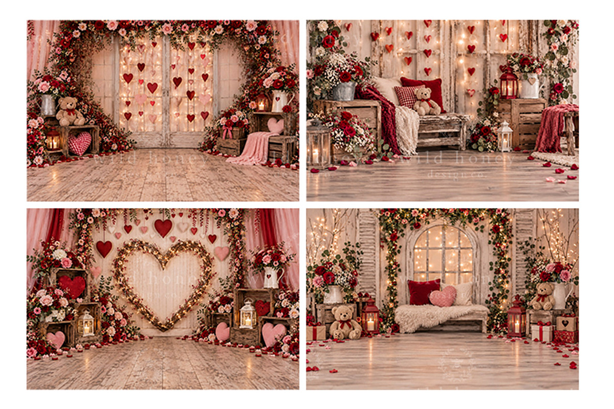 Valentines Studio Backdrop BUNDLE, a Layer Style Add-On by Wild Honey Design Co. (Photo 4 of 4)