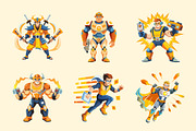 Cyber Gaming Characters Set, a Solid Icon by Vectors Market (Thumbnail 7 of 9)