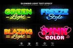 Glowing Light Vector Text Effect V2