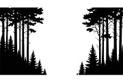 Forest Frame Silhouette SVG Bundle, an Illustration by jahid234 (Thumbnail 34 of 51)