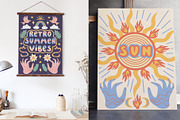 Retro Summer Vibes Clipart Pack, an Object Illustration by IRSYART (Thumbnail 10 of 15)