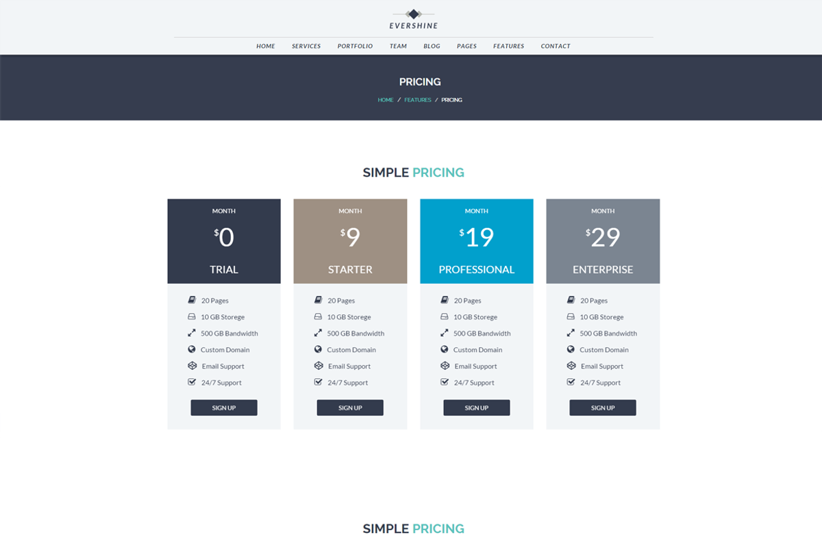 Evershine -Multipurpose HTML5 templa, a Bootstrap Template by Pichforest Studio (Photo 2 of 2)