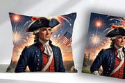 Patriot Man and American Flag 1776, a Person Illustration by Sharon Schwalbe (Thumbnail 3 of 4)