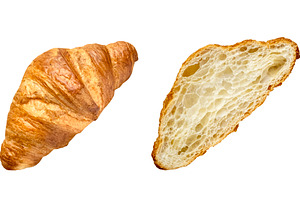 Fresh croissant isolated, a Food & Drink Photo by BOOCYS