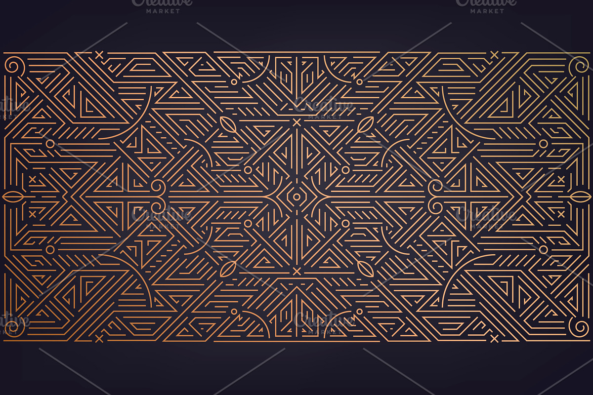 Art Deco Geometric Backgrounds, a Pattern Graphic by Marylia (Photo 2 of 12)
