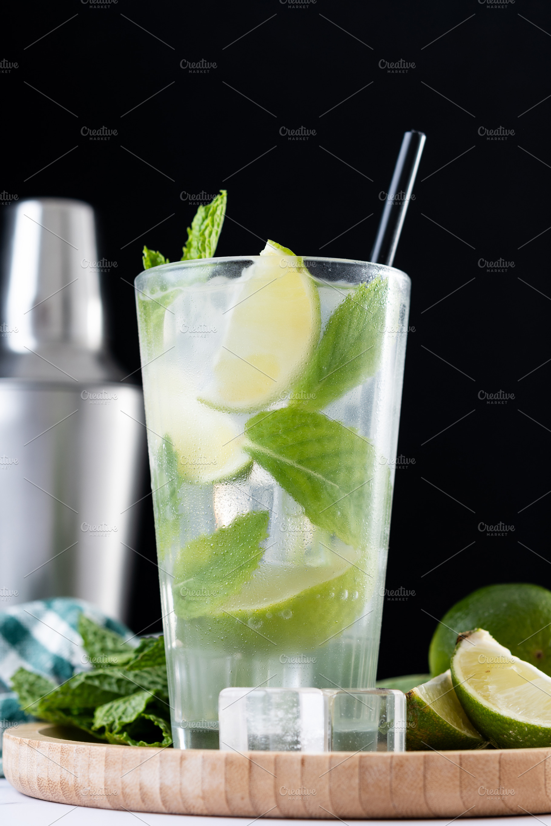 Classic Mojito Cocktail with Lime and Mint, a Food & Drink Photo by etorres69