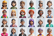 3D Avatars - 168 Avatar Icons, a Characters & Person 3D Model by Palleon (Thumbnail 6 of 8)