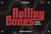 Rolling Bones Display Typeface Font