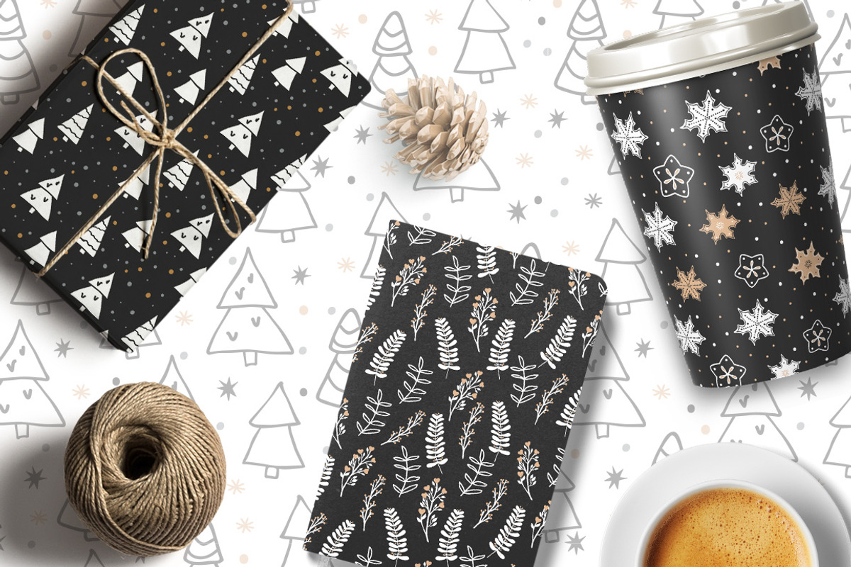 Winter holiday patterns, a Pattern Graphic by Cozy pattern shop (Photo 2 of 3)