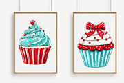 Christmas Cupcake Clipart, an Illustration by Libby Wishes (Thumbnail 6 of 7)