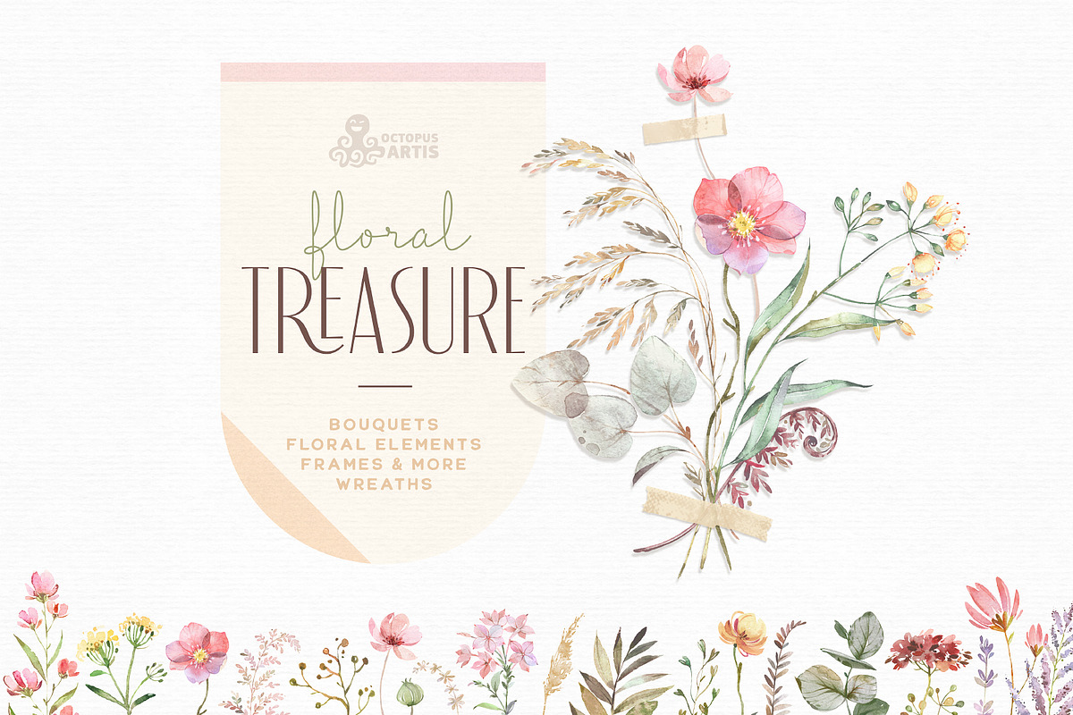 Floral Treasure. Gentle Collection, an Illustration by OctopusArtis (Photo 1 of 12)
