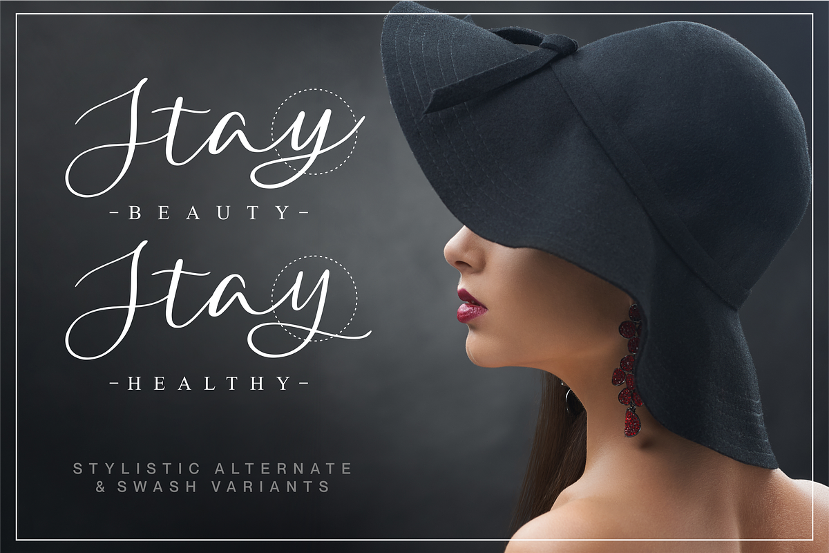 Qarllottey Modern Elegant Script F, a Script Font by Allouse Studio (Photo 4 of 11)