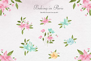 Baking in Paris Watercolor Clipart, a Food Illustration by natalisart (Thumbnail 9 of 16)