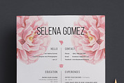Elegant Floral CV Template, a Resume Template by Emaholic Template (Thumbnail 4 of 6)